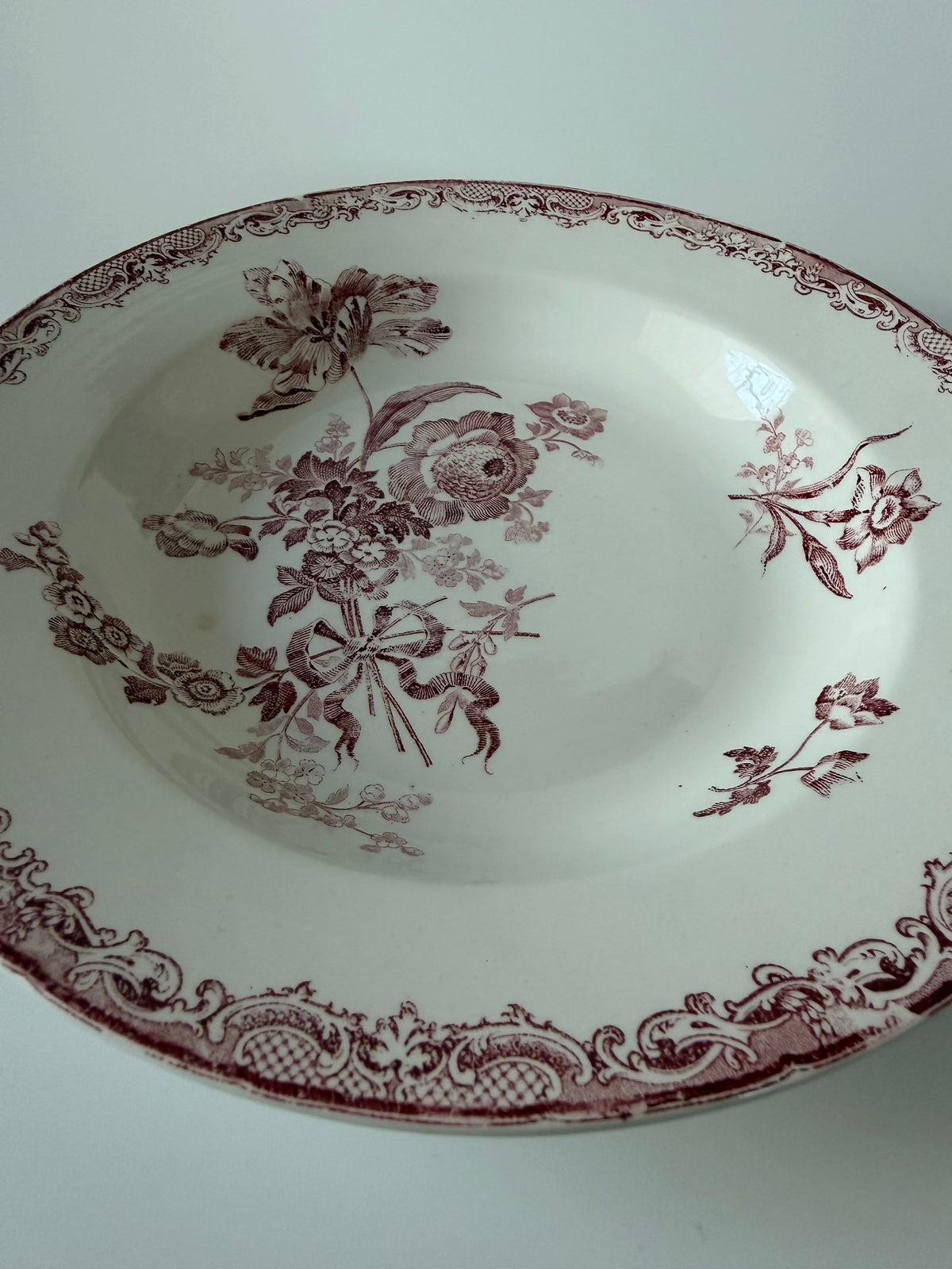 Sarreguemines Fontanges スープ皿