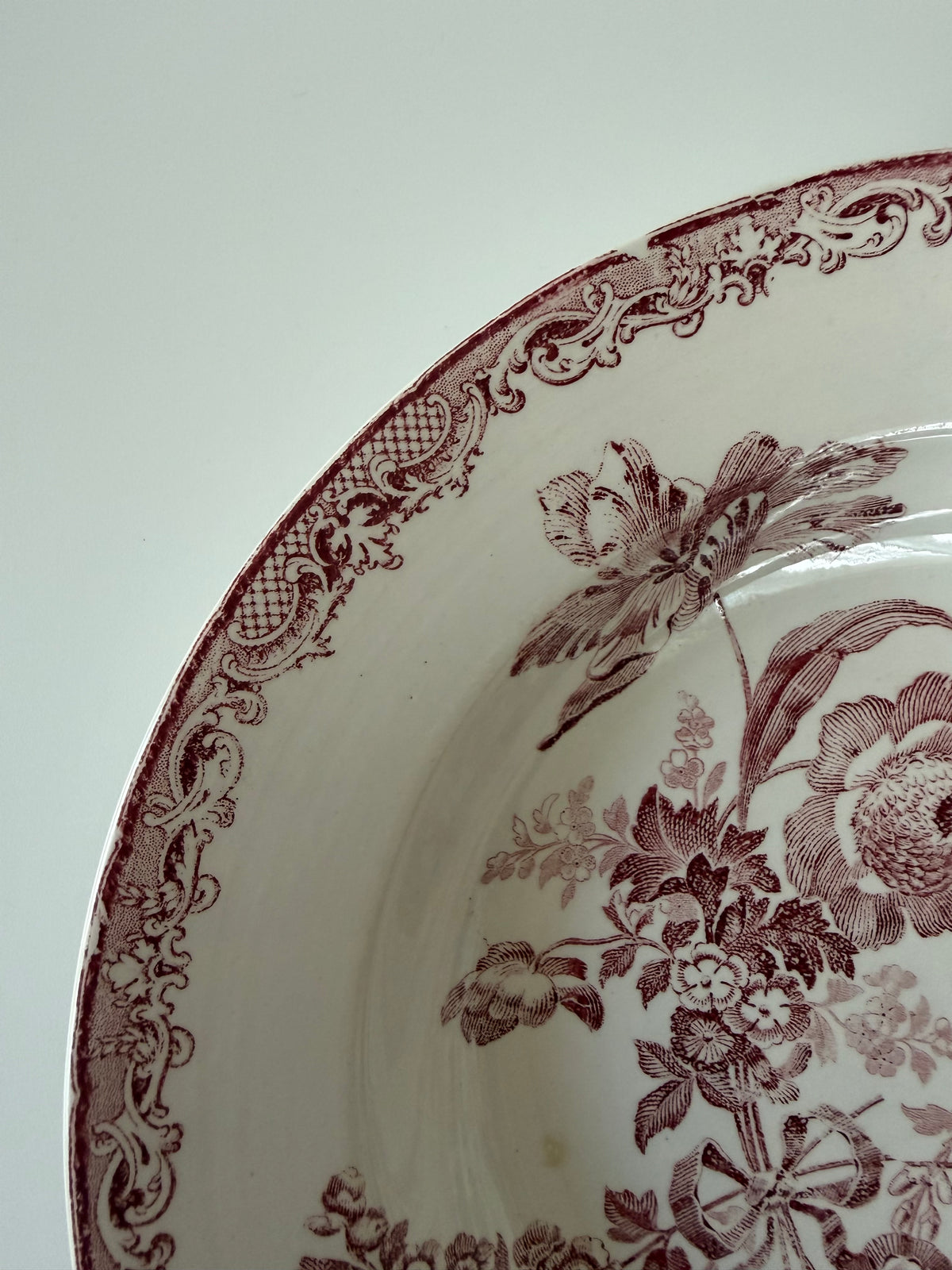 Sarreguemines Fontanges スープ皿