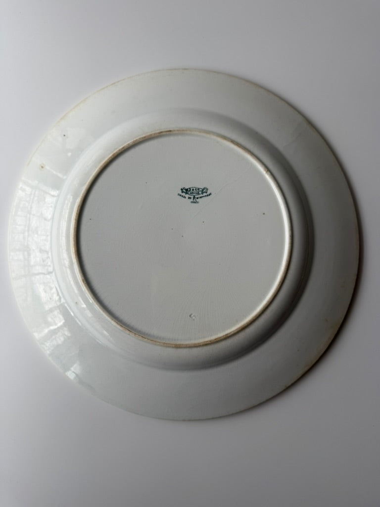 Creil et Montereau 白リム大皿