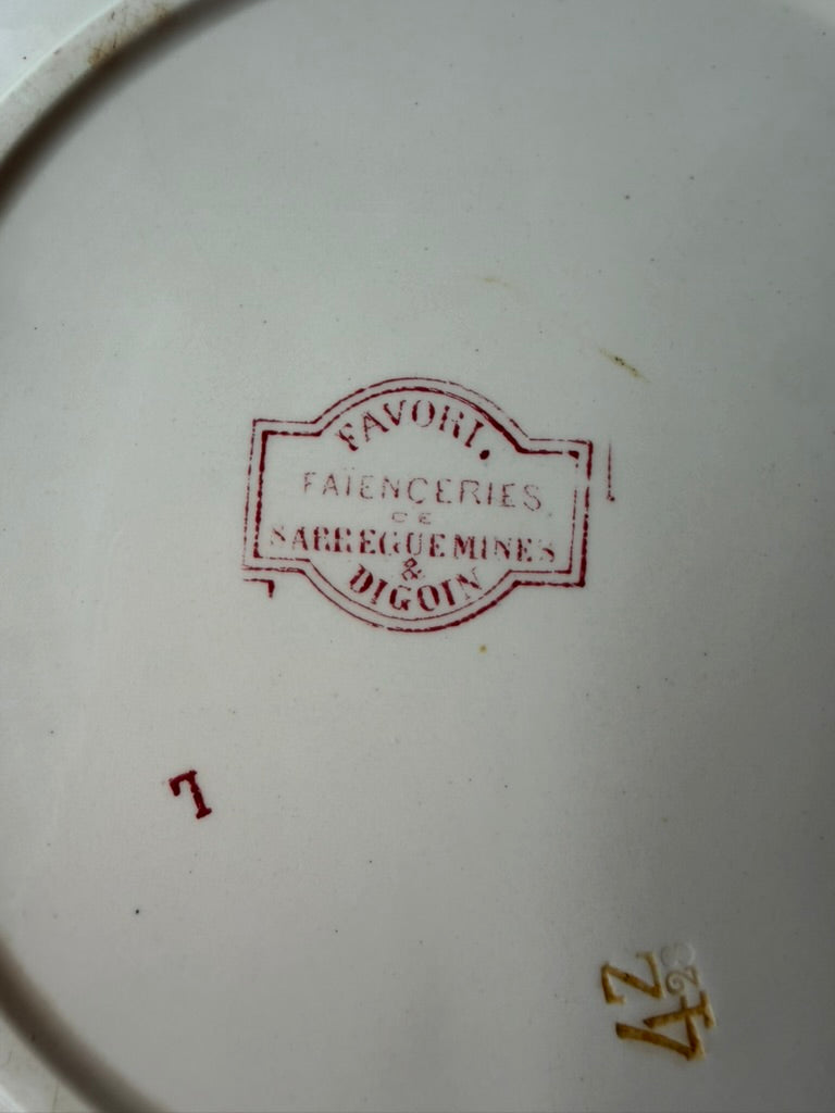 Sarreguemines & Digoin Favori プレートB