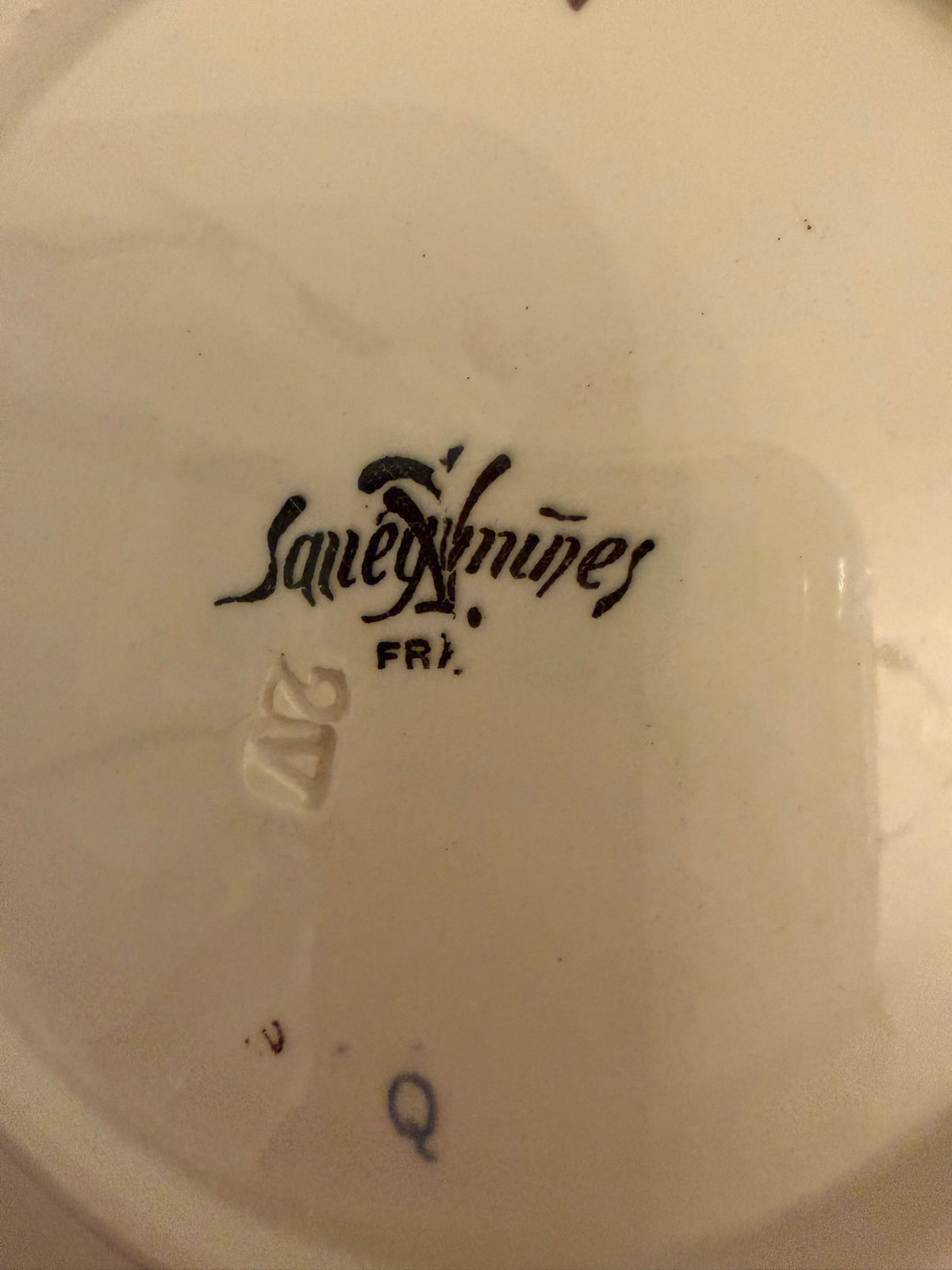 Sarreguemines Louis XV ショコラカップ＆ソーサー