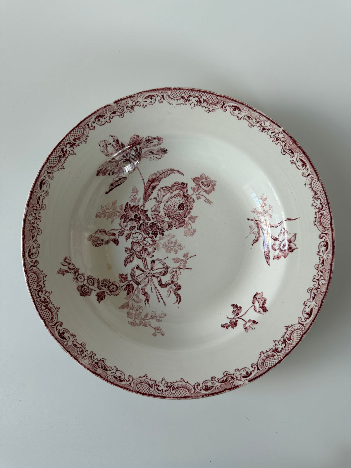 Sarreguemines Fontanges スープ皿