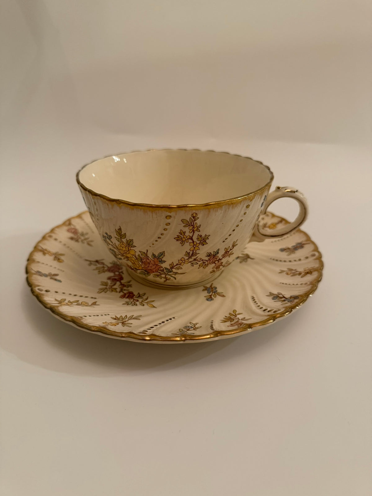 Sarreguemines Louis XV ショコラカップ＆ソーサー