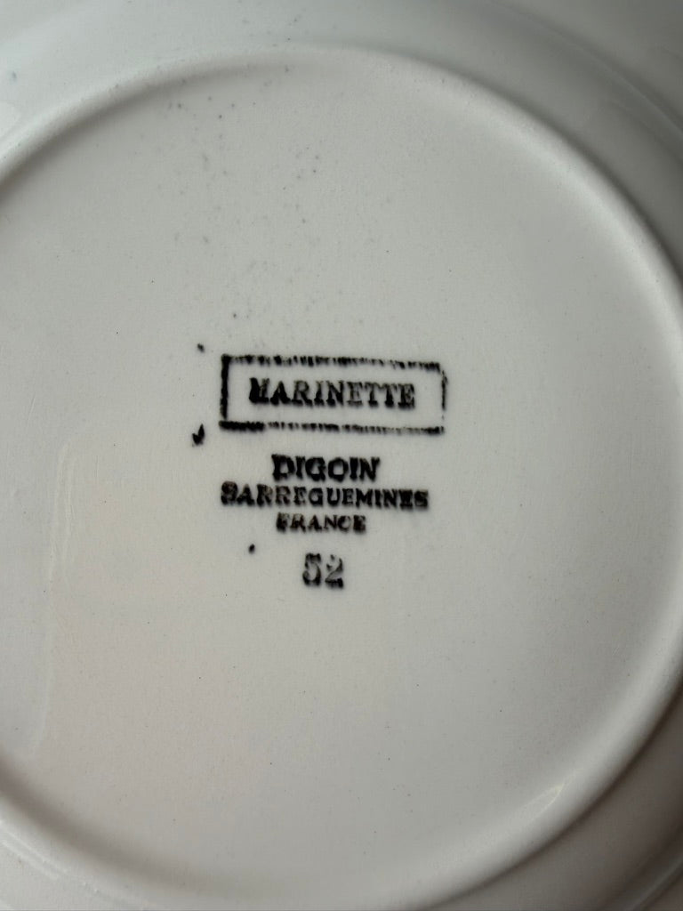 Digoin Sarreguemines Marinette スーププレートA
