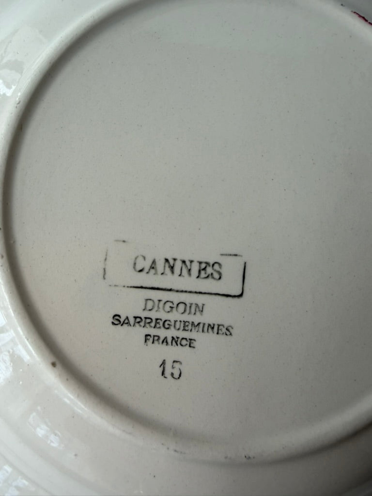 Digoin Sarreguemines CANNES スーププレートB