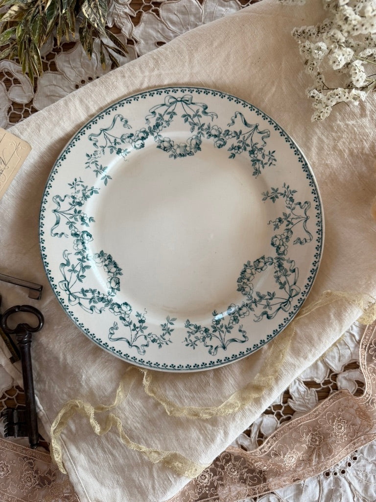 Sarreguemines Mozart Dinner Plate Green B