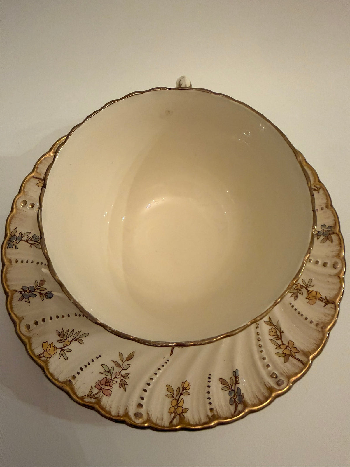 Sarreguemines Louis XV ショコラカップ＆ソーサー
