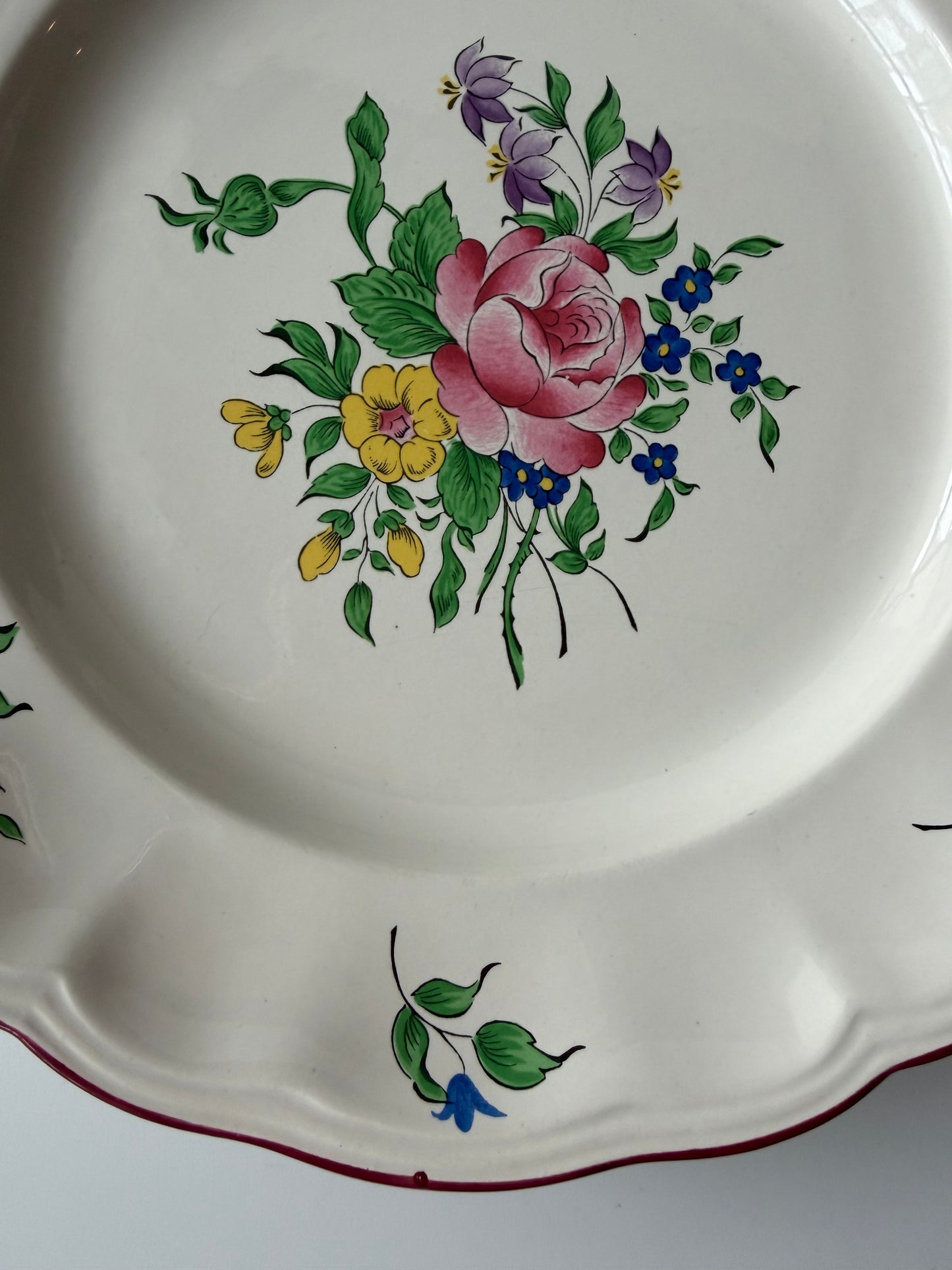Lunéville 花リムディナープレートA