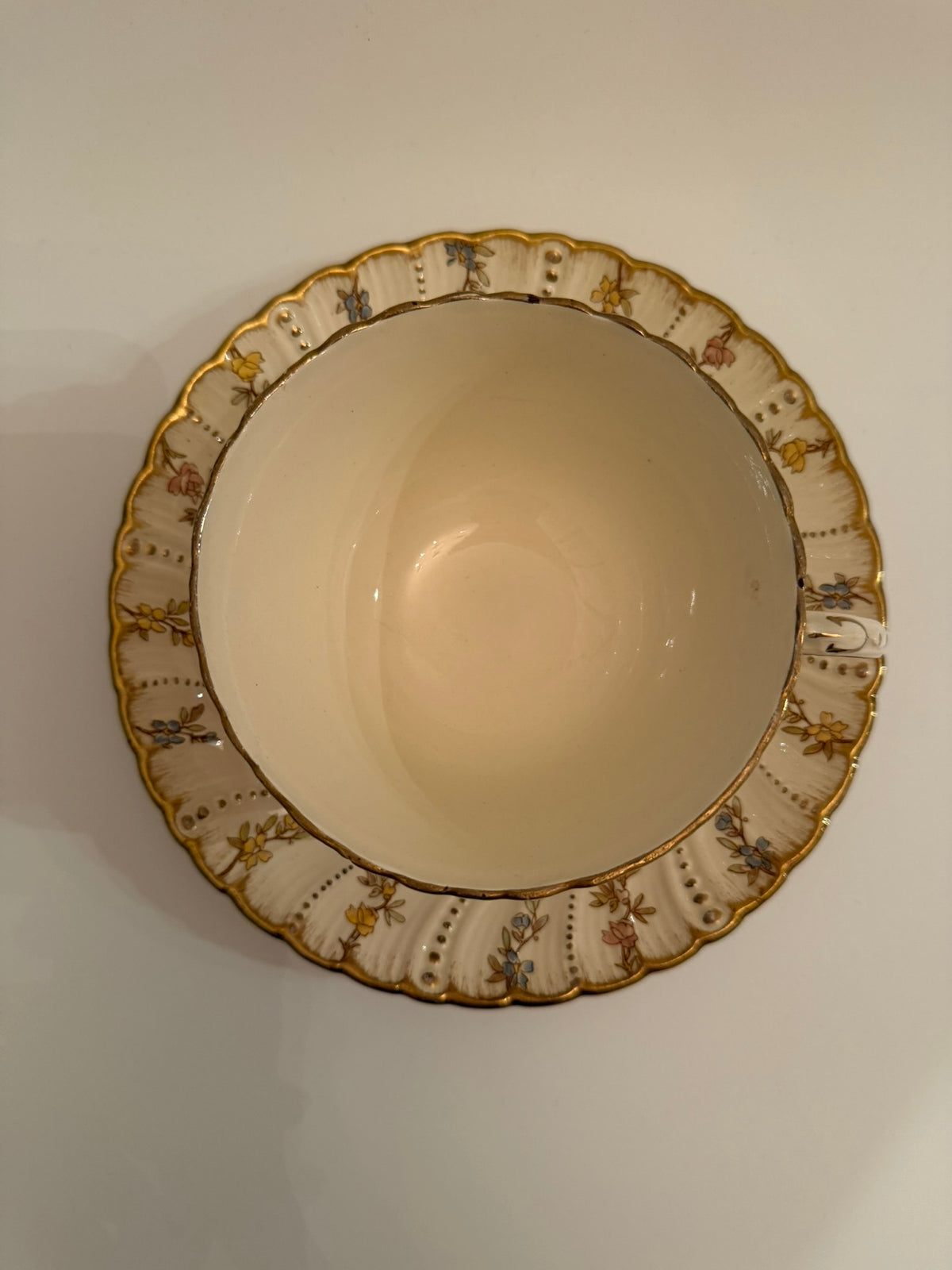 Sarreguemines Louis XV ショコラカップ＆ソーサー